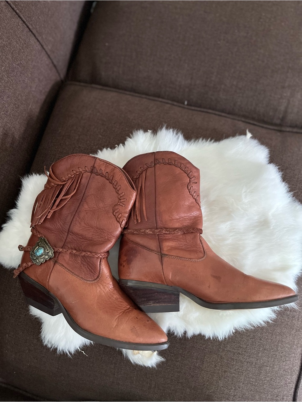 Zodiac vintage western leather boots